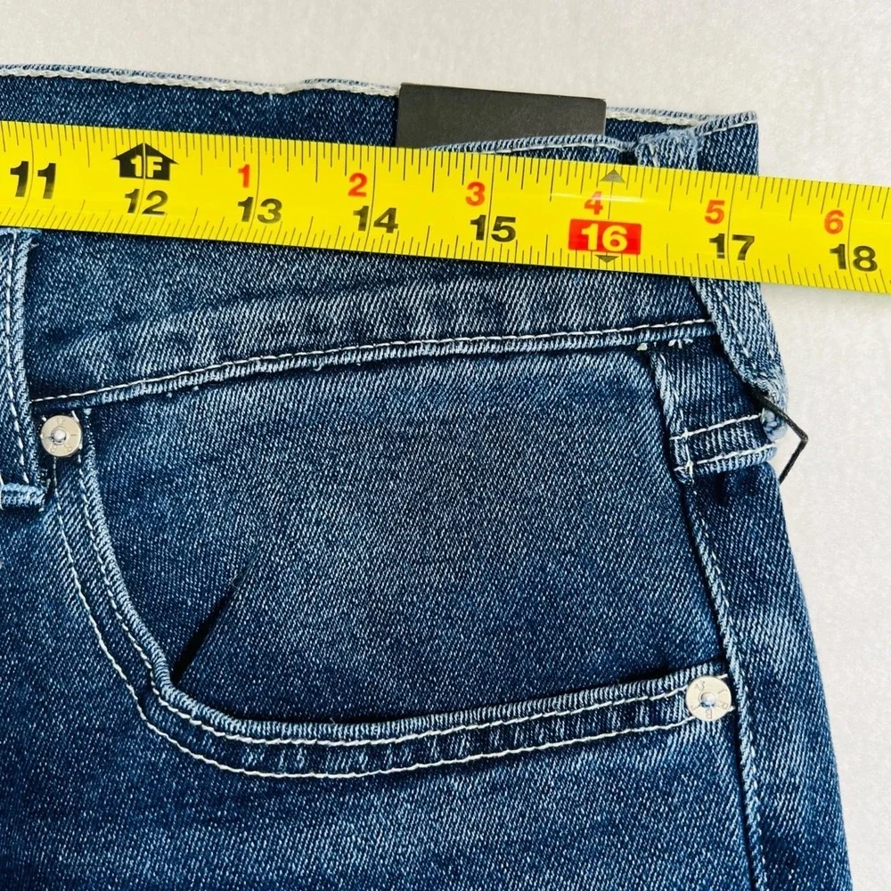 True‎ Religion Men's Geno Relaxed Stretch Jeans 33x32 Flap Pockets Slim Blue NWT